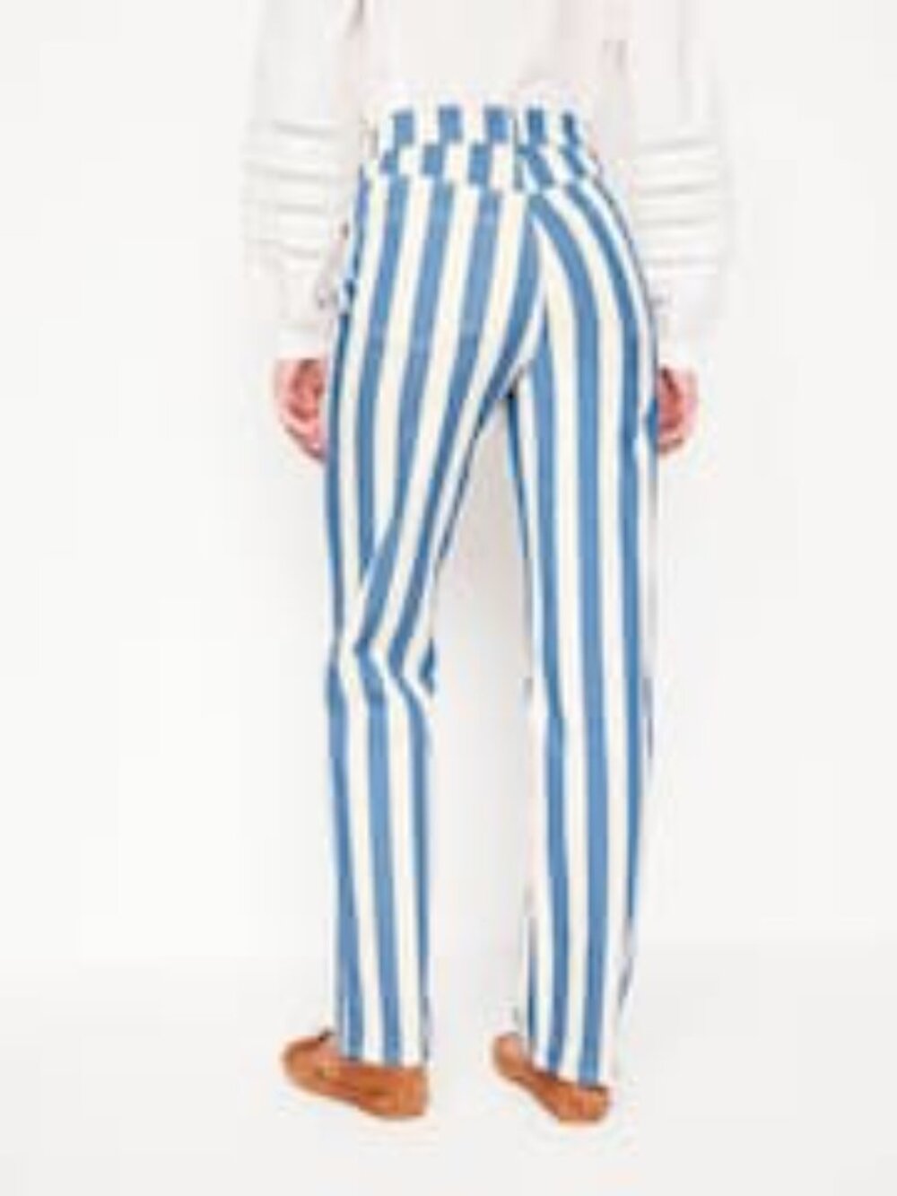 Boden High Rise Straight Stripe Jeans - size 31 R - Picture 2 of 9